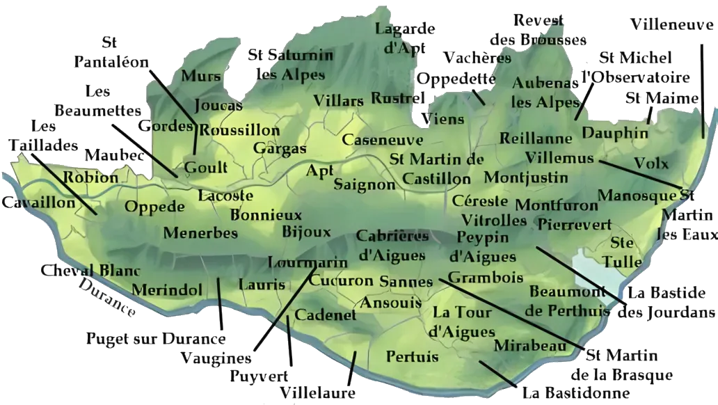 Carte du Luberon